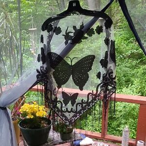 Black Lace Butterfly Shawl